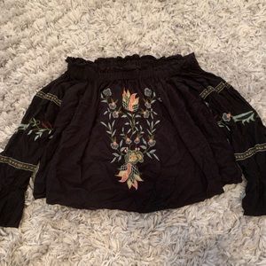 American Eagle off the shoulder floral top